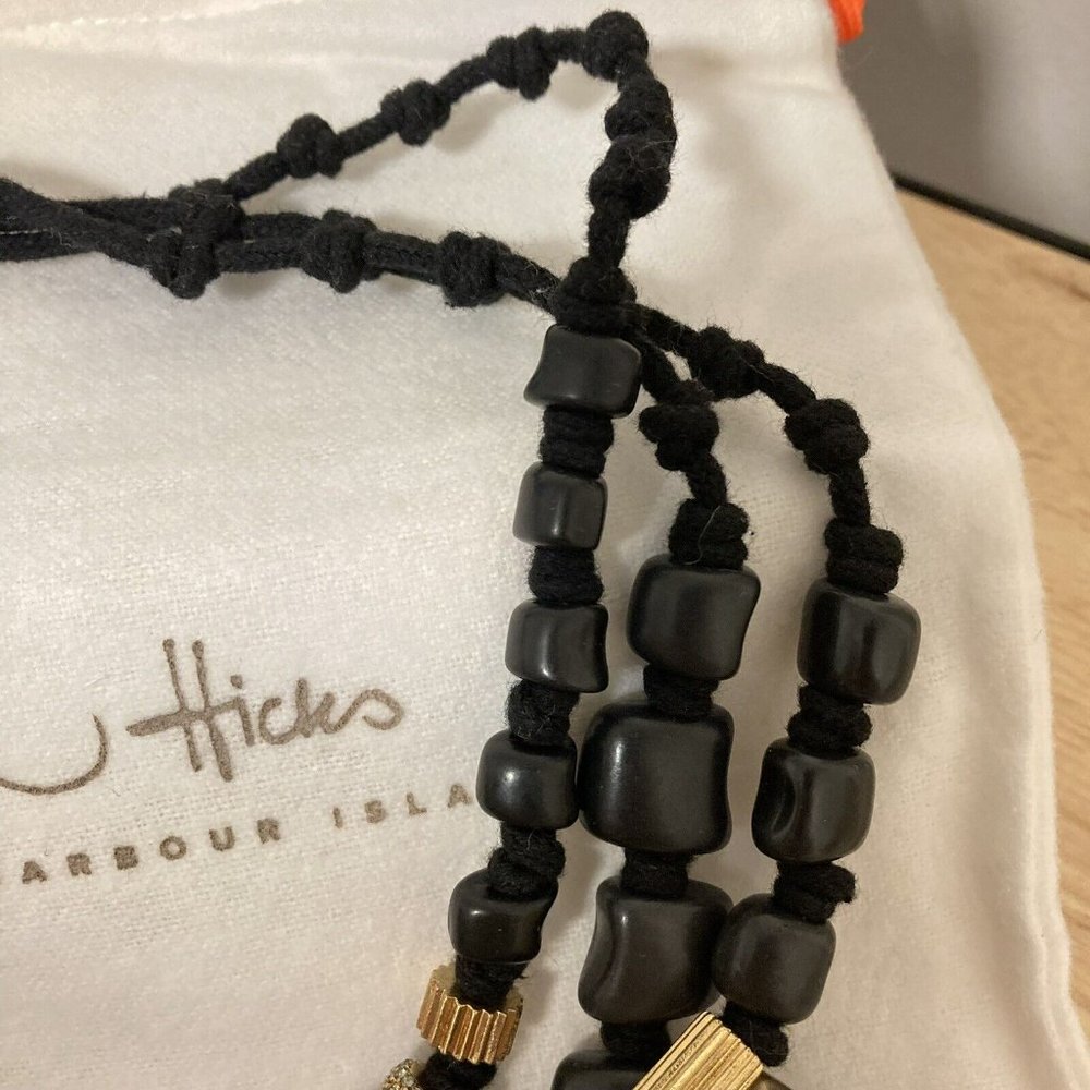 India Hicks Drawing Room Necklace Black/Camo NIB Retired Item HTF - Picture 5 of 7